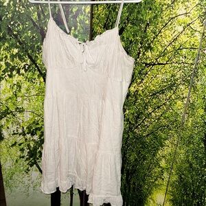 Hollister Cream Smocked Top Dress